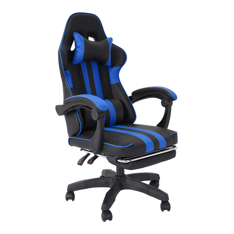 Inbox Zero Adjustable Reclining Ergonomic Leather Swiveling PC & Racing